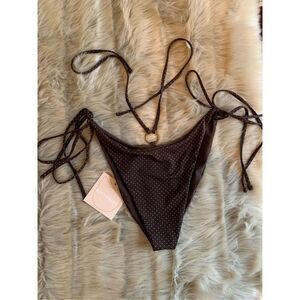 NWT Kittenish Brown Polka Dot Bikini Bottoms XXL